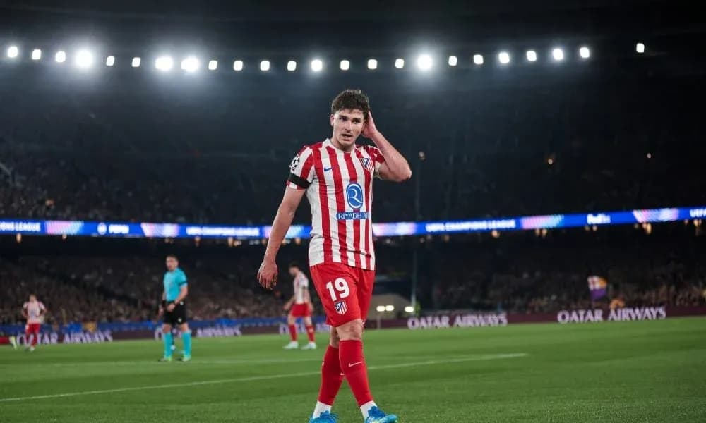 Atletico Madrid player on pitch during UEFA match