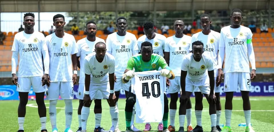 Tusker FC team posing for a match