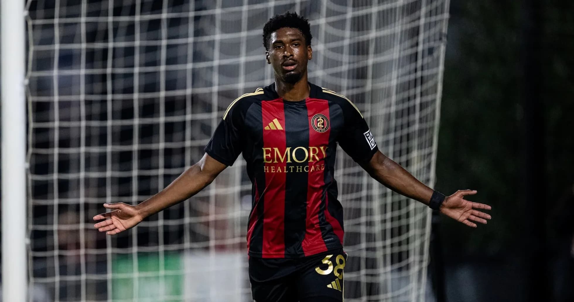 Player celebrating goal during Huntsville City match
