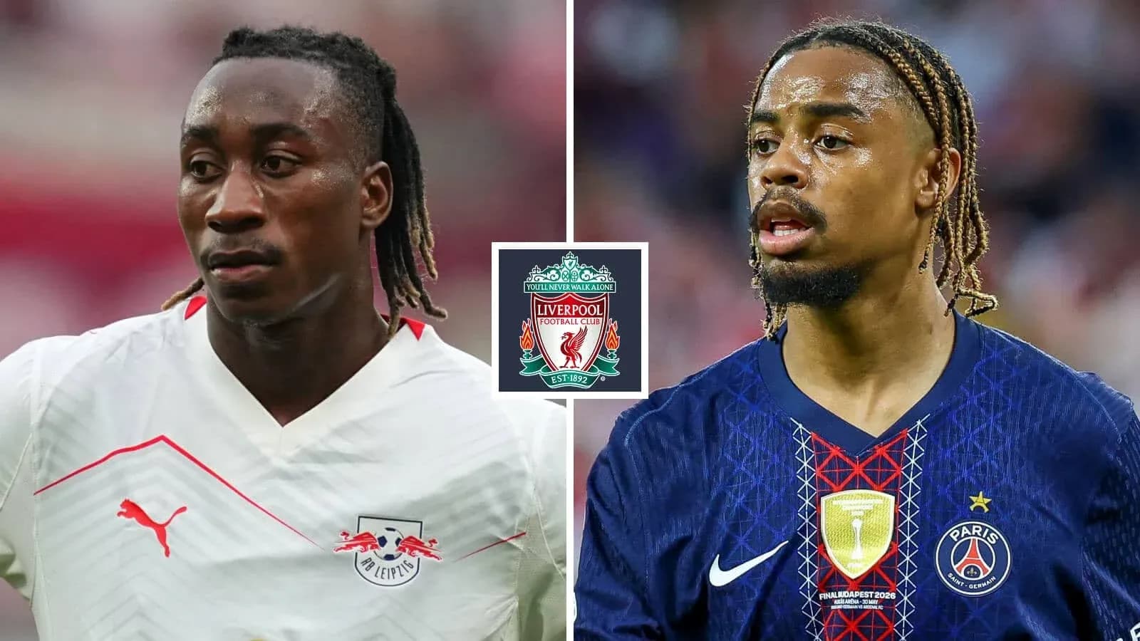 Two football players from Leipzig and PSG