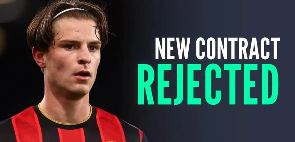 Player from AFC Bournemouth with contract rejection announcement