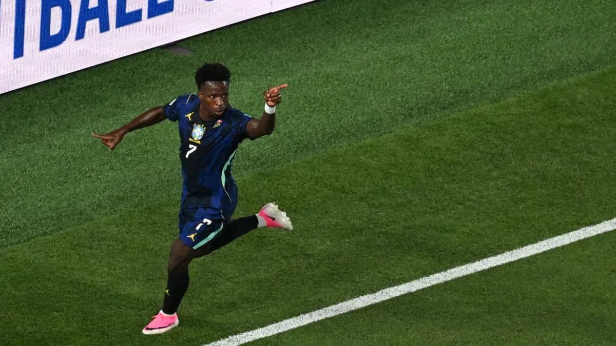 Player celebrating after scoring a goal on field