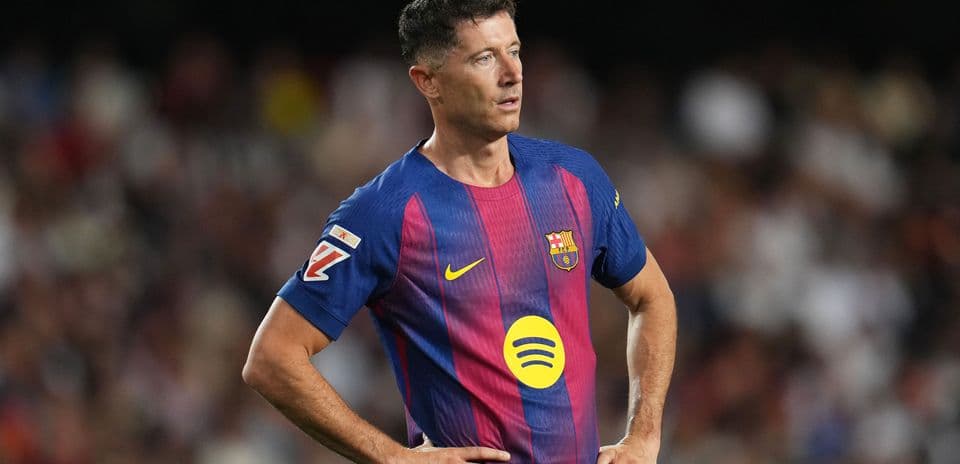 Player in Barcelona jersey during match