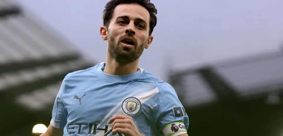 Player wearing Manchester City jersey during match