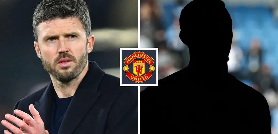 Michael Carrick and a silhouetted player with logos