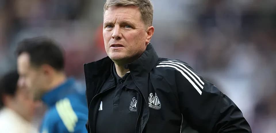 Newcastle United manager on the sidelines during match