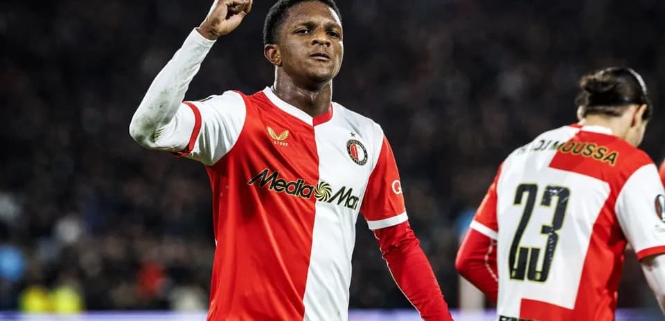Feyenoord player celebrating a goal on the field