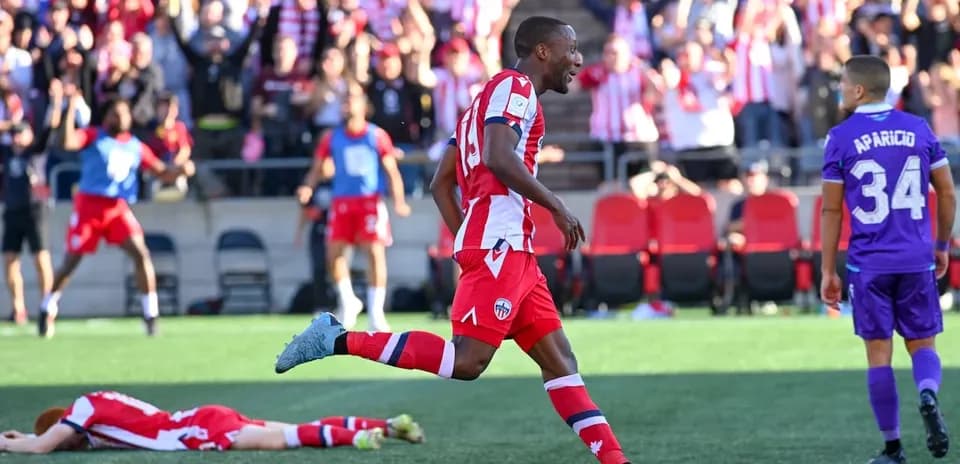 Player celebrating after scoring a goal