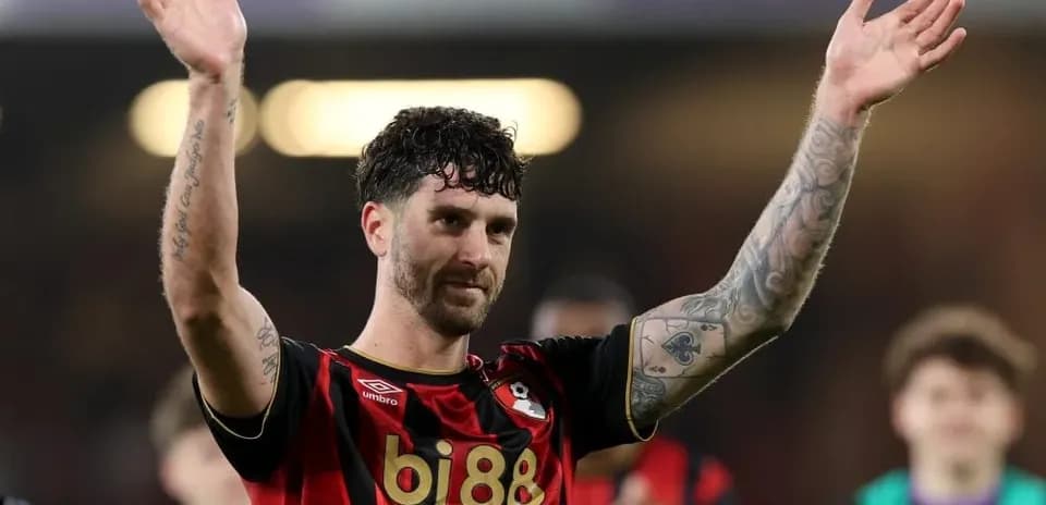 Player waving to fans after the match