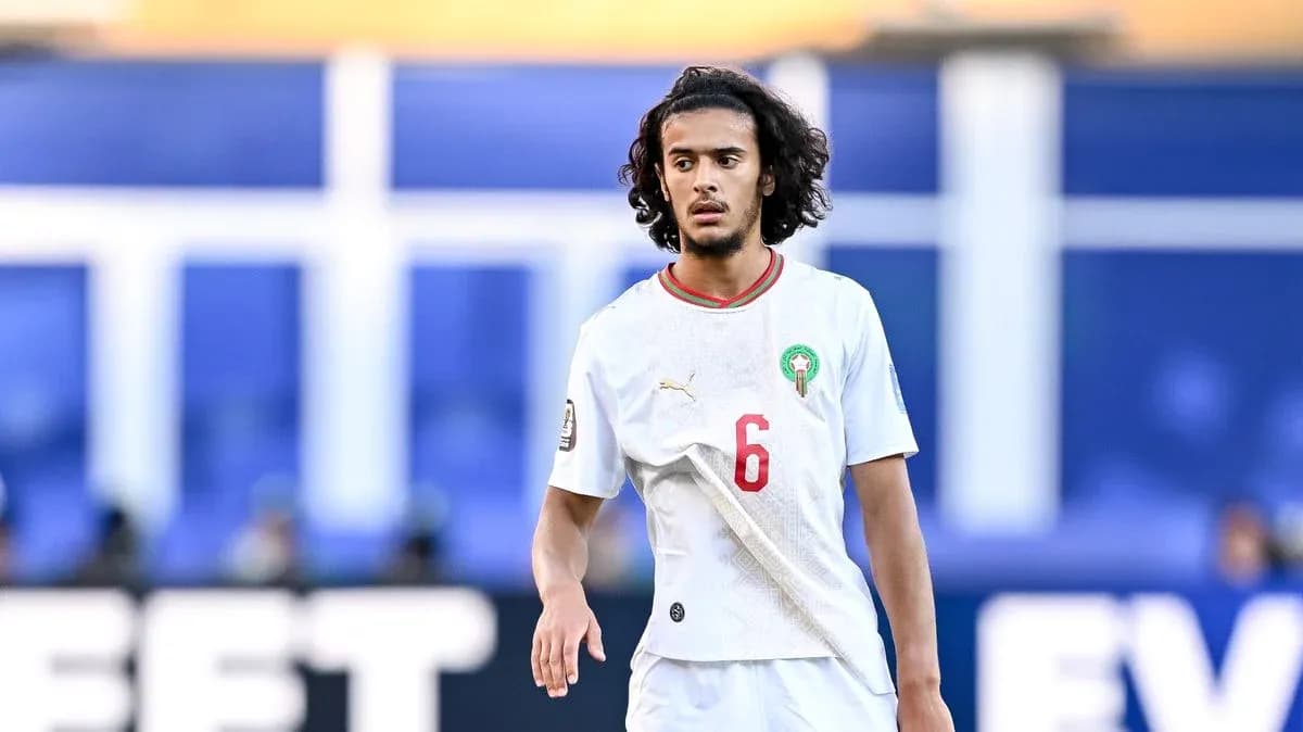 Moroccan player wearing jersey number 6 on field