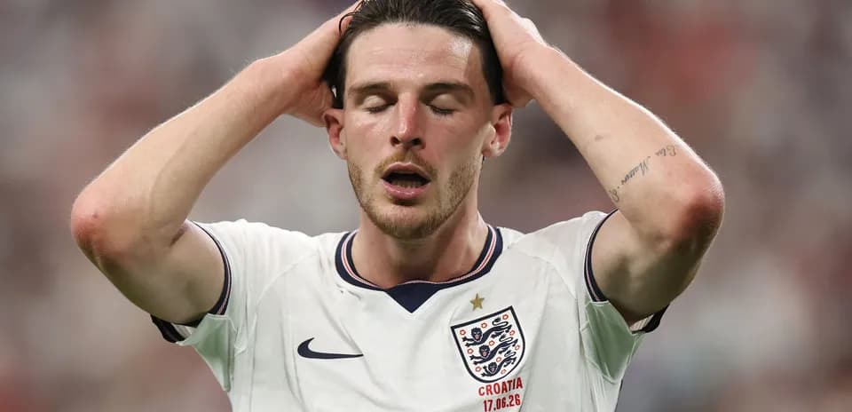 Player in England kit reacting during match
