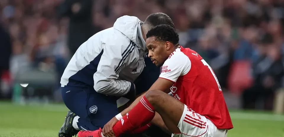 Player receiving medical attention on the pitch