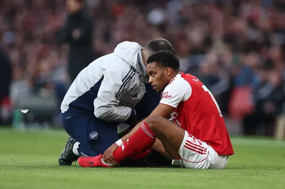 Player receiving medical attention on the pitch