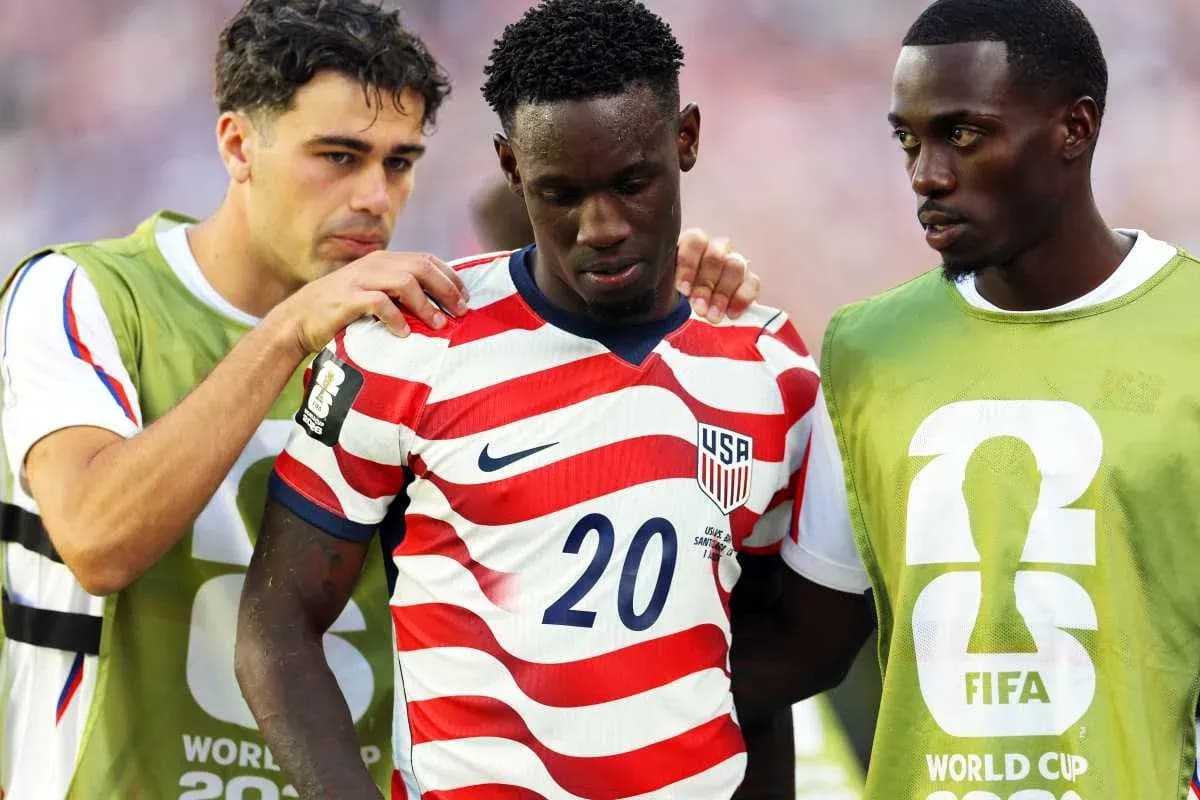 USA players during World Cup match