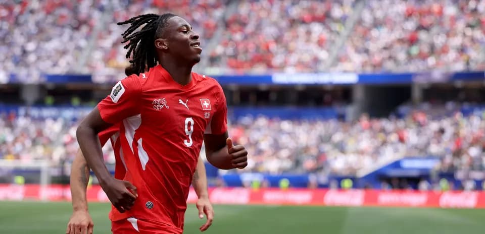 Player celebrating during a soccer match