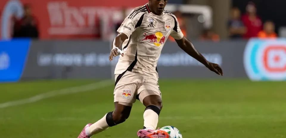 New York RB II player dribbling the ball