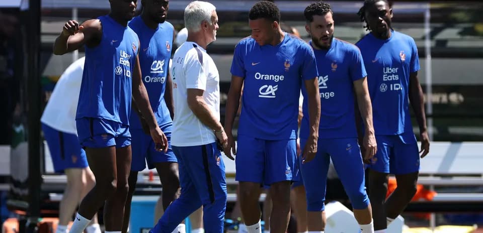 France national team players training with coach