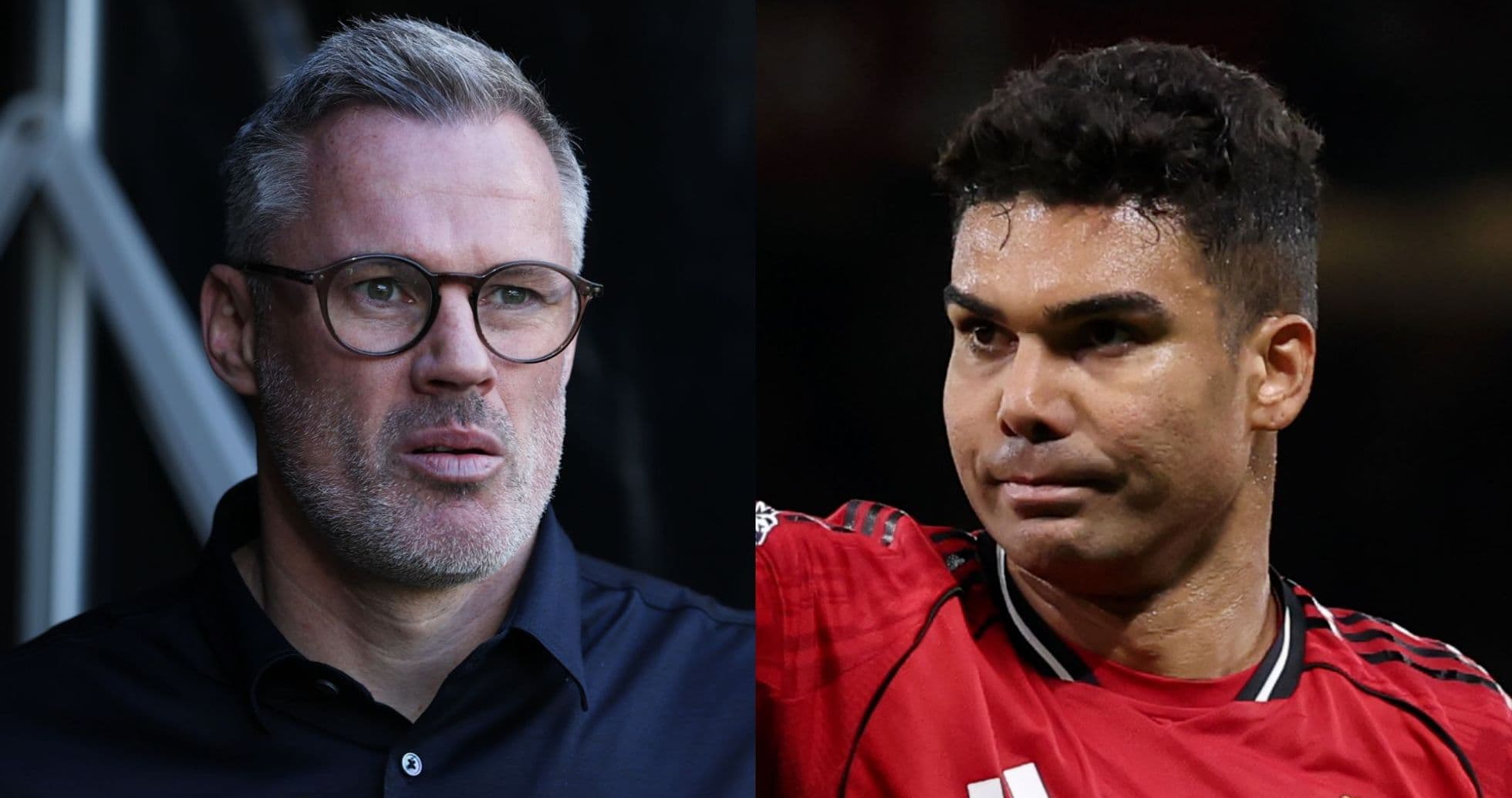 Split image of a commentator and a player
