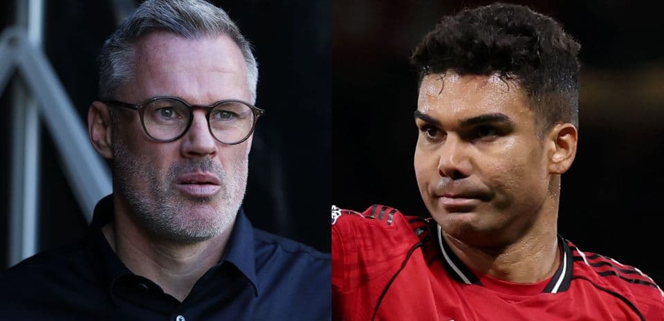Split image of a commentator and a player