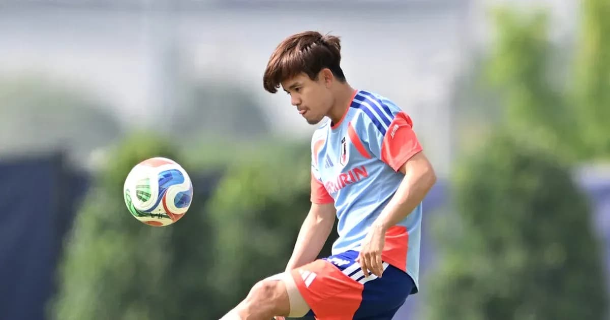Player practicing ball control during training session