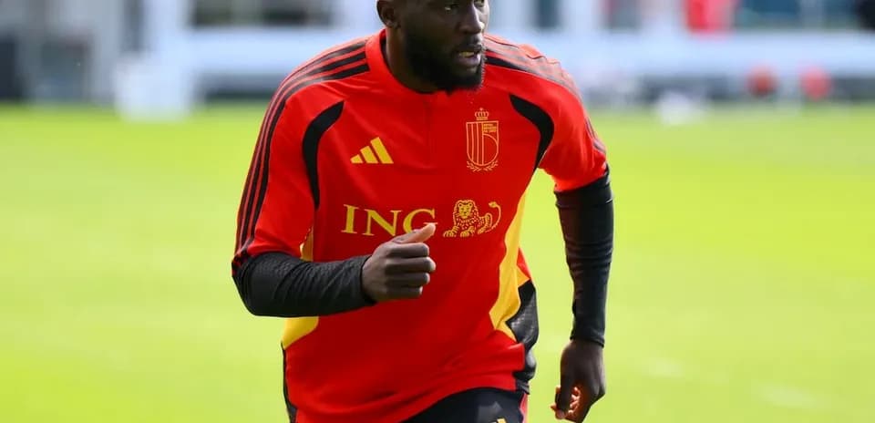 Belgium player training before World Cup match