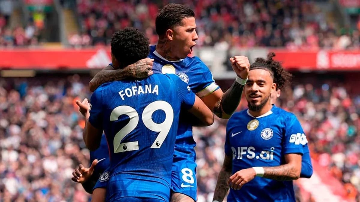 Chelsea players celebrating a goal during match Chelsea players celebrating a goal during match