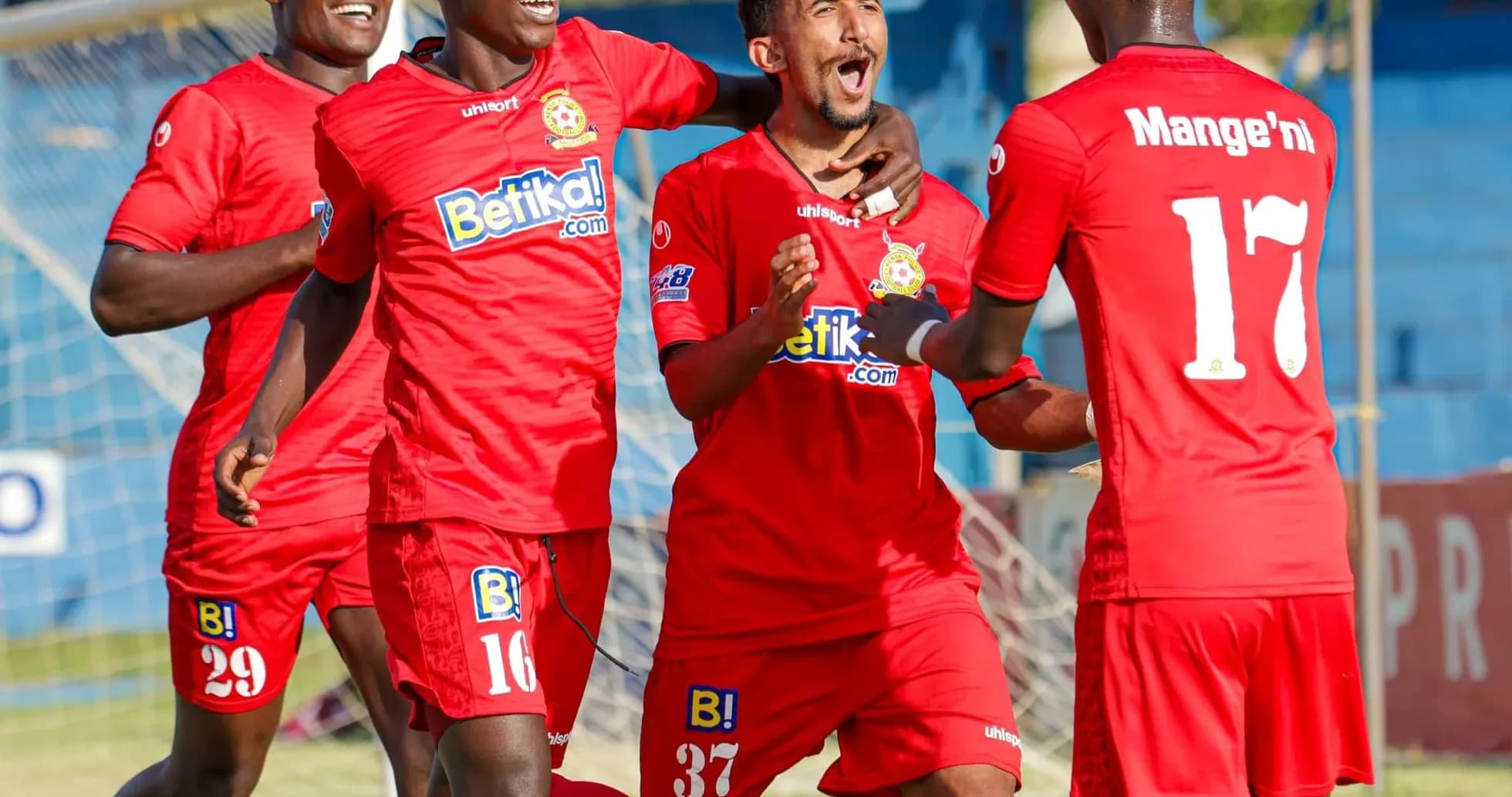 Players celebrating a goal during Sofapaka match Players celebrating a goal during Sofapaka match