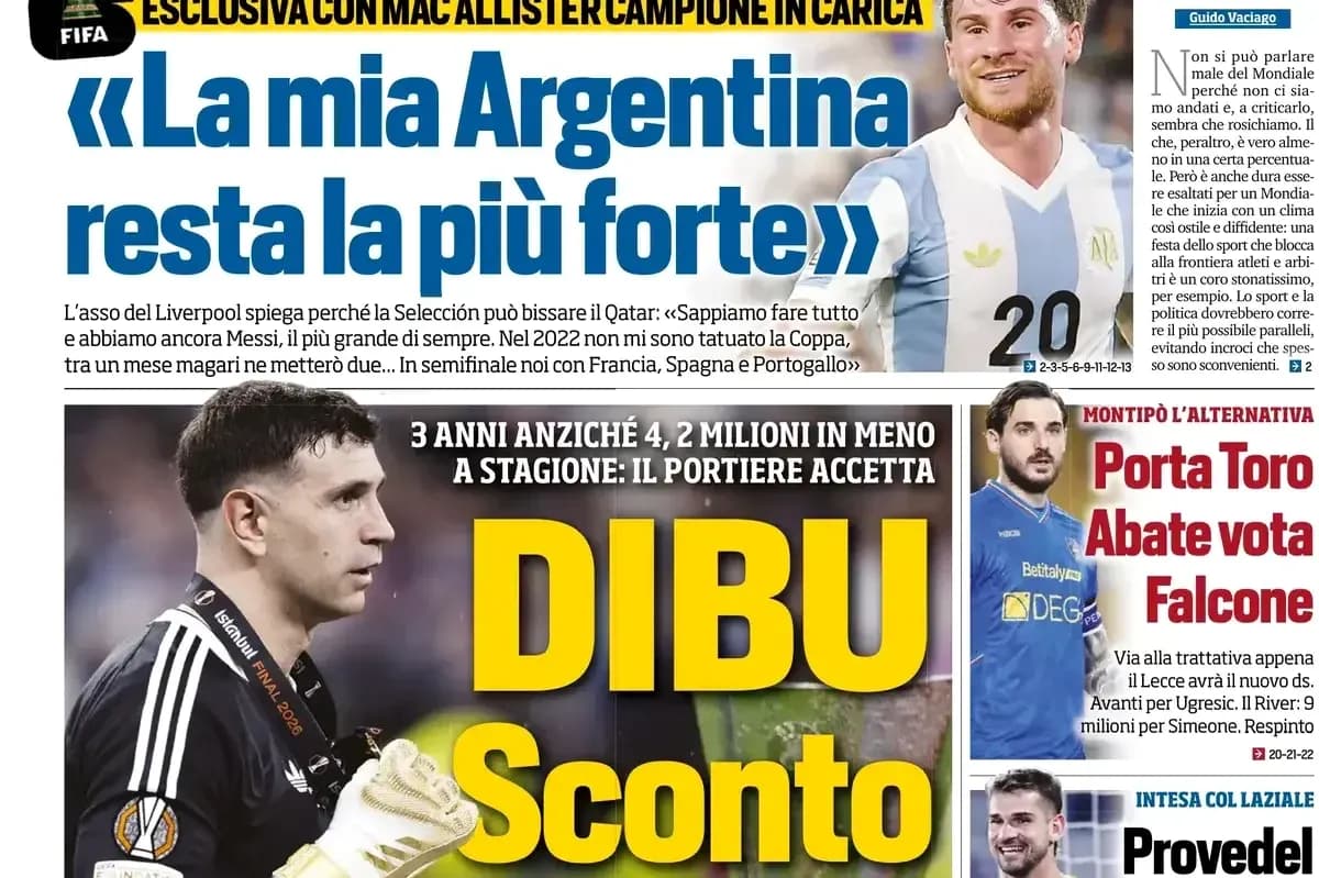 Headline about Argentina football team and player Headline about Argentina football team and player