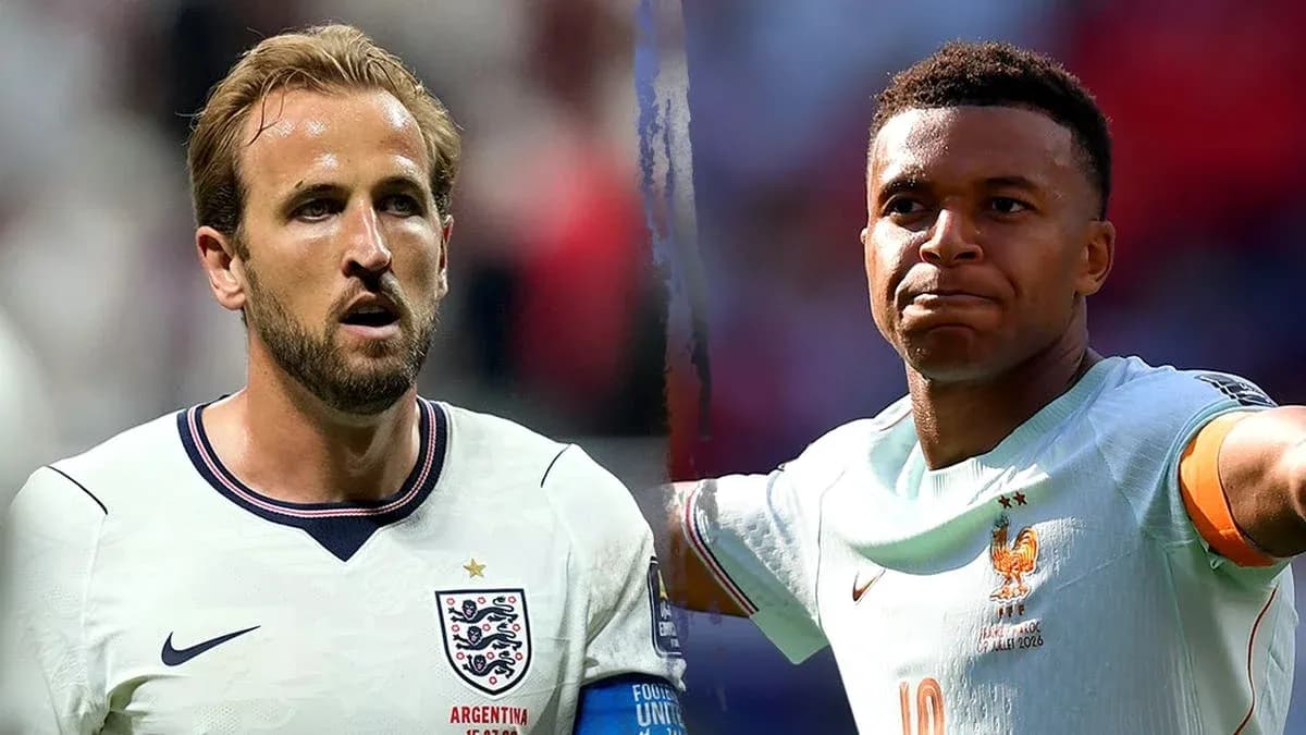 Harry Kane and Kylian Mbappé face off Harry Kane and Kylian Mbappé face off
