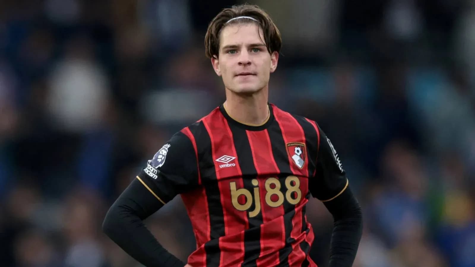Player in Bournemouth kit during match Player in Bournemouth kit during match