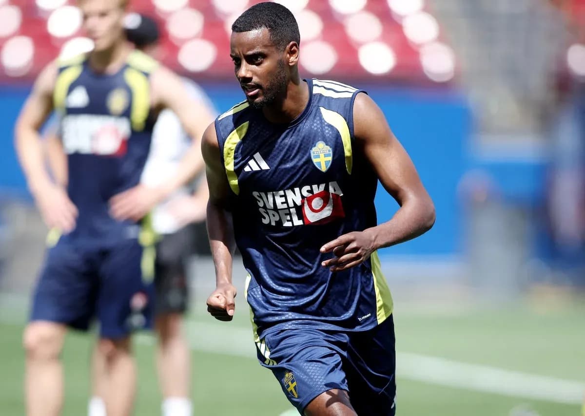 Swedish player training ahead of World Cup match Swedish player training ahead of World Cup match
