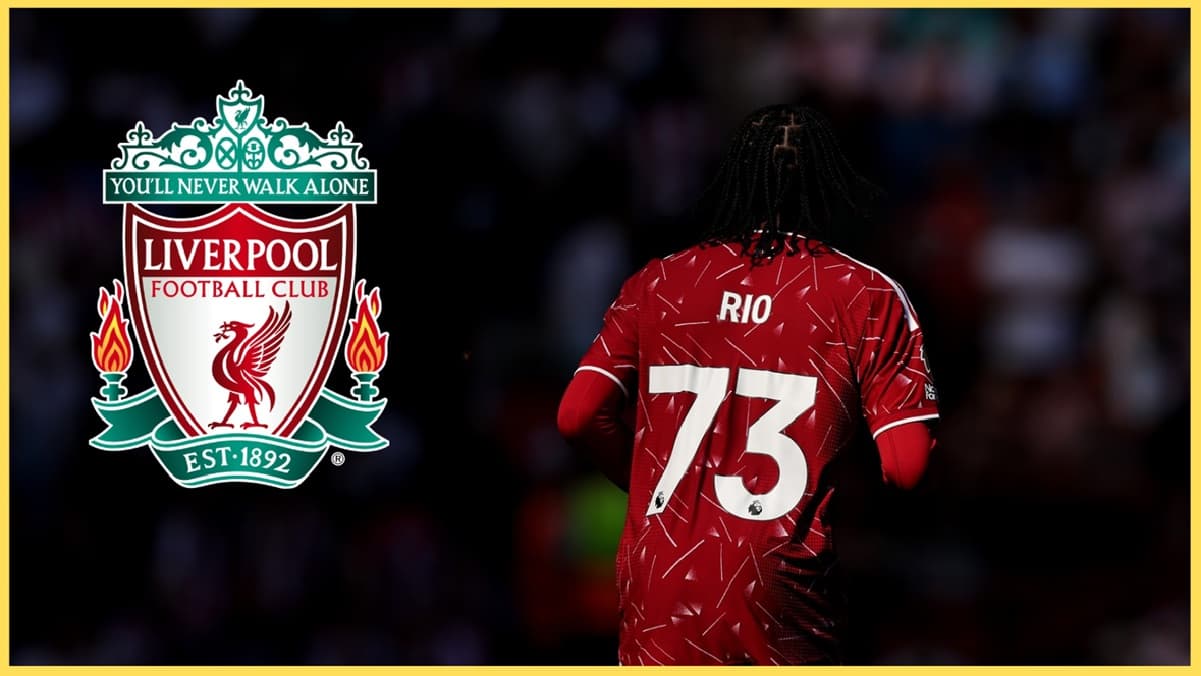 Player wearing Liverpool jersey with number 73 Player wearing Liverpool jersey with number 73