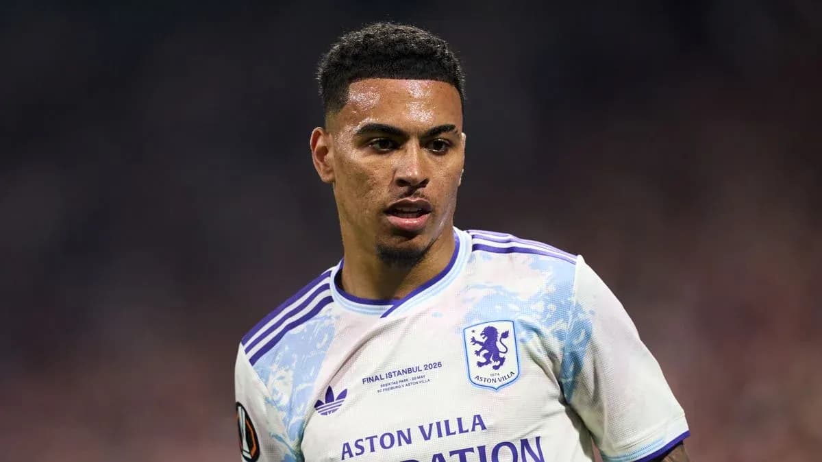 Player in Aston Villa kit during match Player in Aston Villa kit during match