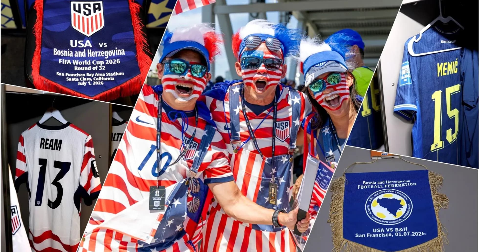 Fans celebrating USA vs Bosnia match Fans celebrating USA vs Bosnia match