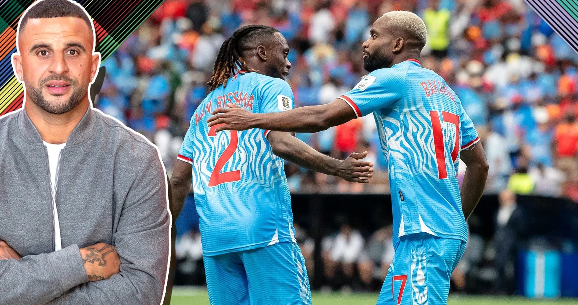 Two players celebrating a goal during a match Two players celebrating a goal during a match