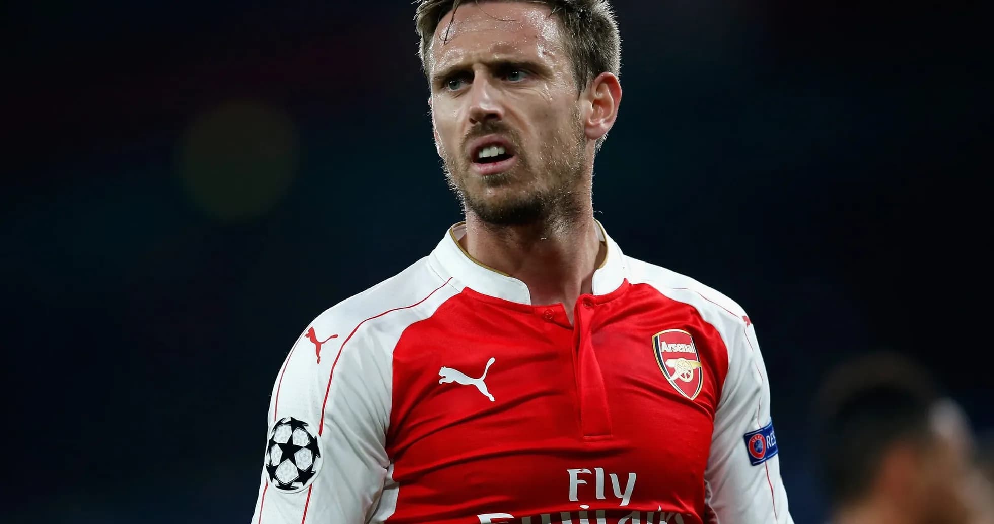 Arsenal player during a UEFA Champions League match Arsenal player during a UEFA Champions League match