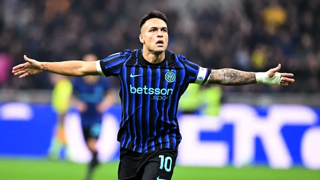 Lautaro Martinez celebrating a goal for Inter Lautaro Martinez celebrating a goal for Inter
