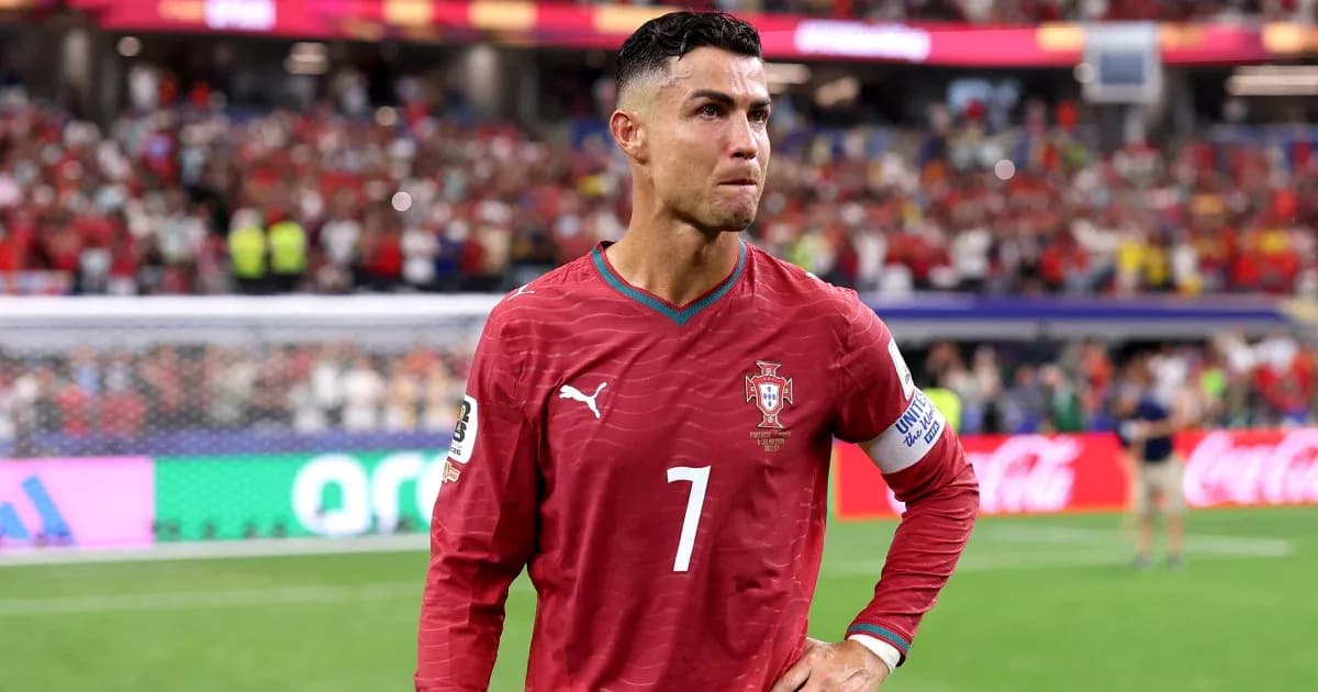 Cristiano Ronaldo in Portugal jersey on the field Cristiano Ronaldo in Portugal jersey on the field