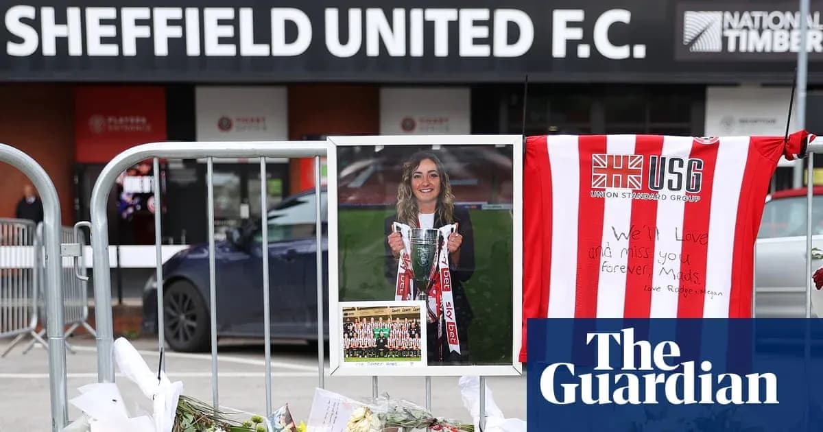 Memorial outside Sheffield United F.C. with flowers and photo Memorial outside Sheffield United F.C. with flowers and photo