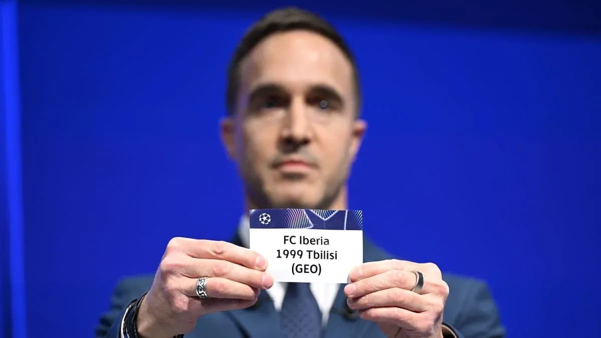 Official holding FC Iberia 1999 Tbilisi draw card Official holding FC Iberia 1999 Tbilisi draw card