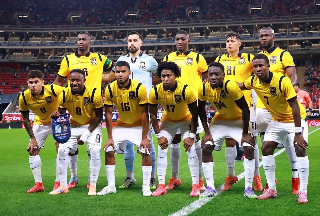 Ecuador national football team posing for photo Ecuador national football team posing for photo