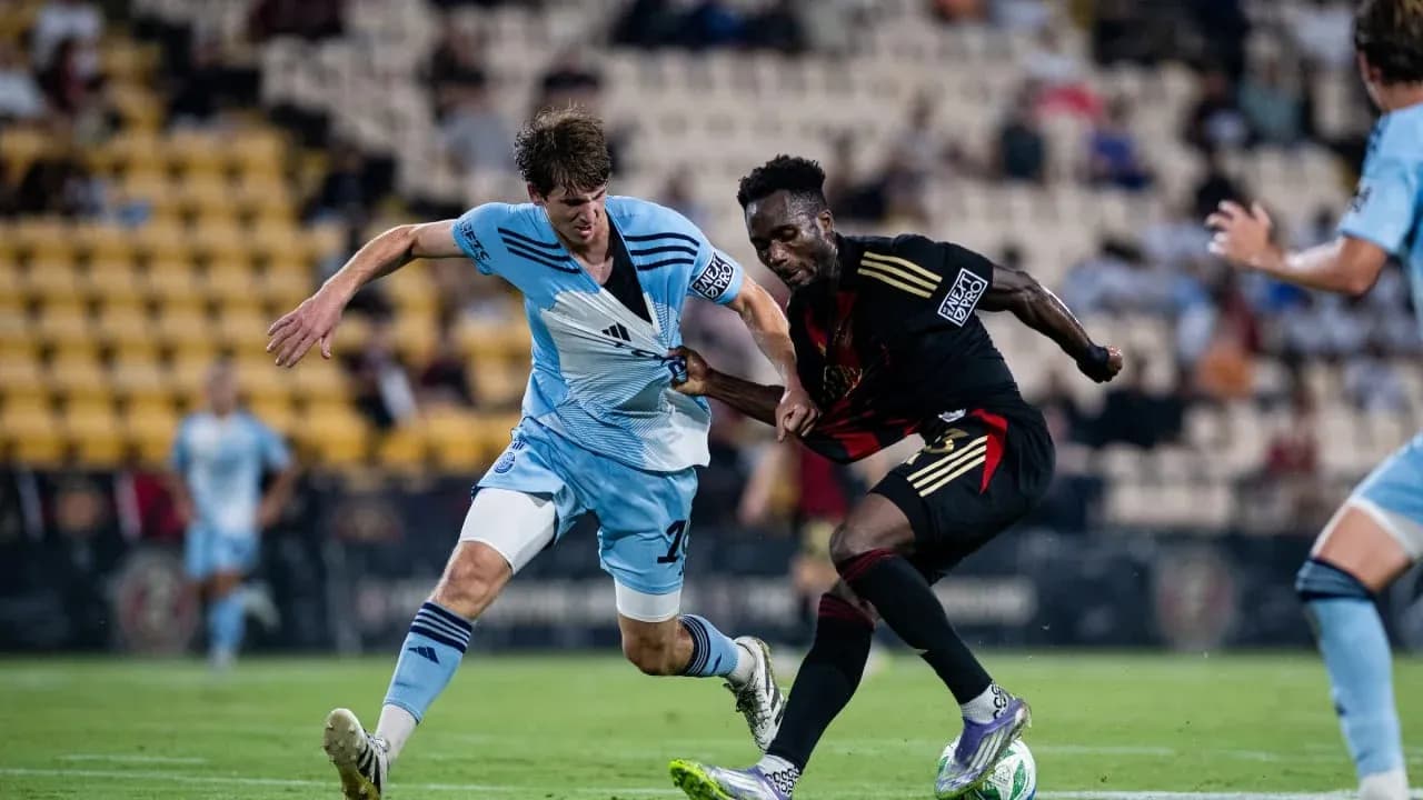 Players competing during Atlanta United II match Players competing during Atlanta United II match