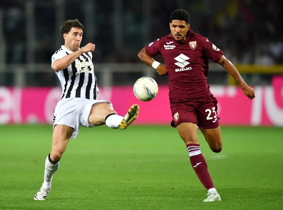 Player kicking the ball during Torino vs Juventus Player kicking the ball during Torino vs Juventus