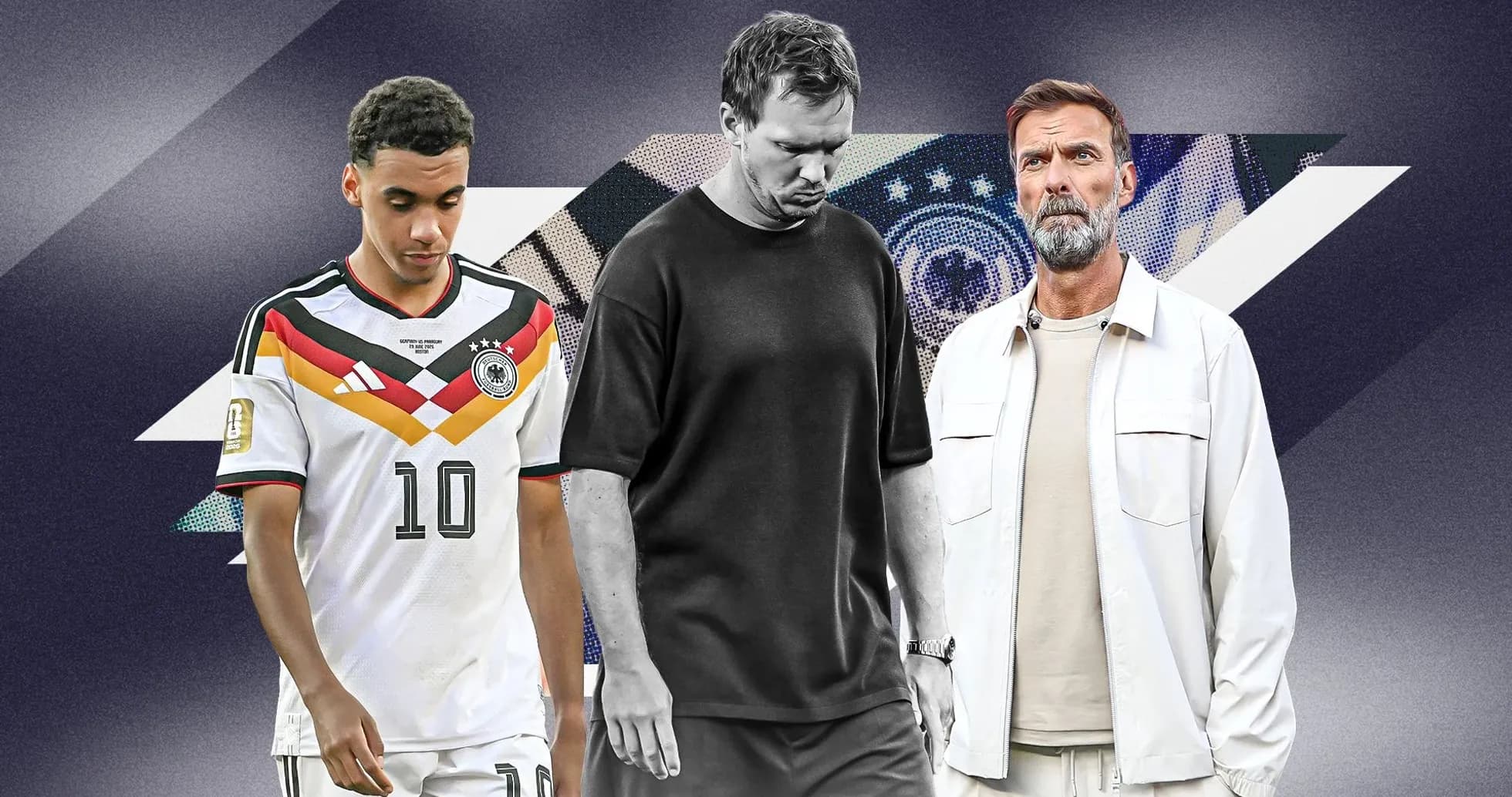 Three individuals in sports apparel and casual clothing Three individuals in sports apparel and casual clothing