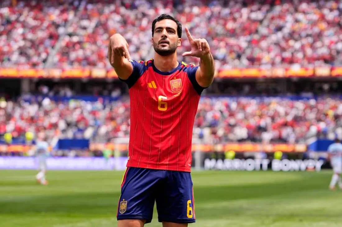 Spain player celebrating goal during World Cup match Spain player celebrating goal during World Cup match