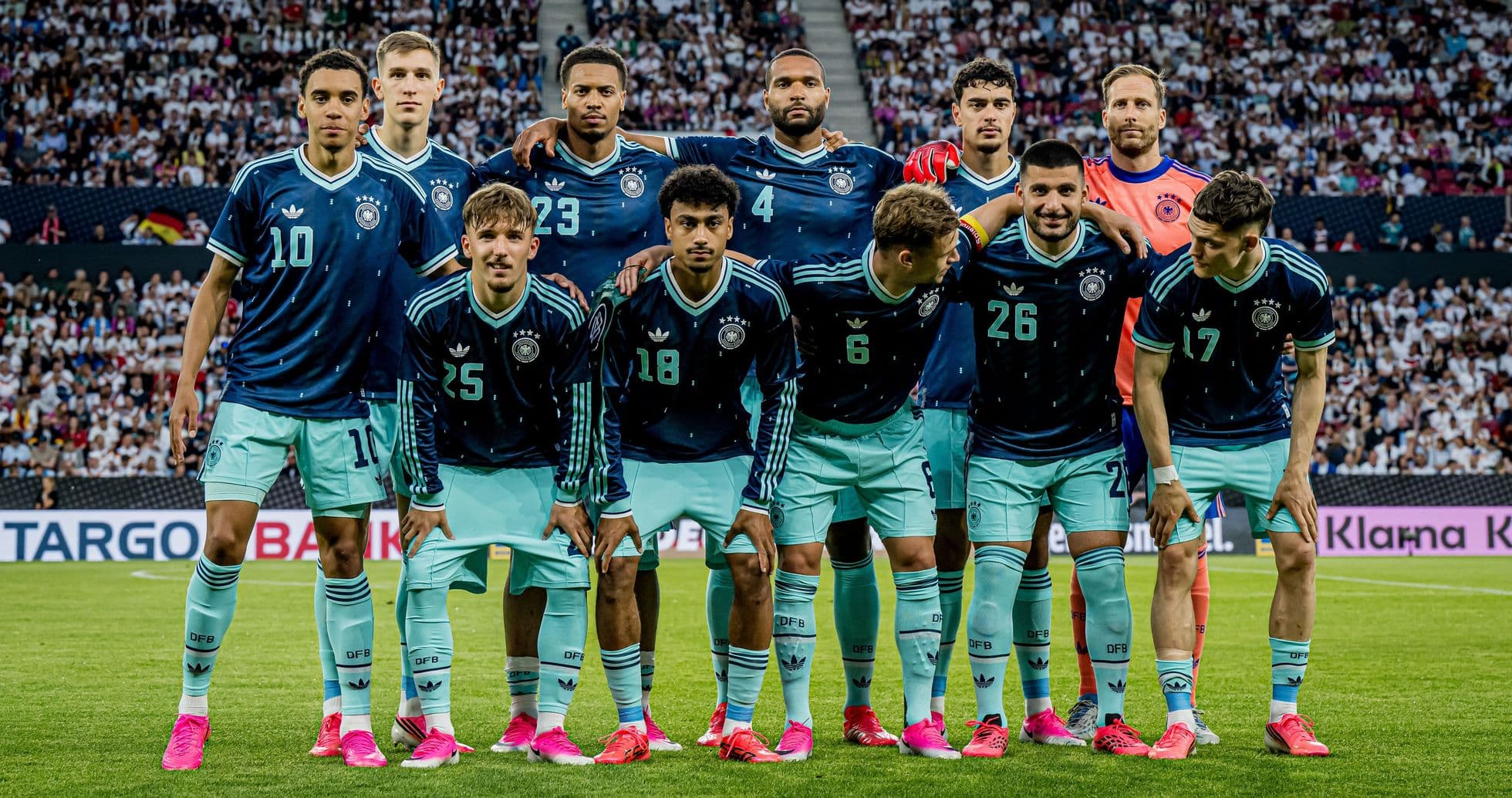 German national team posing for pre-match photo German national team posing for pre-match photo