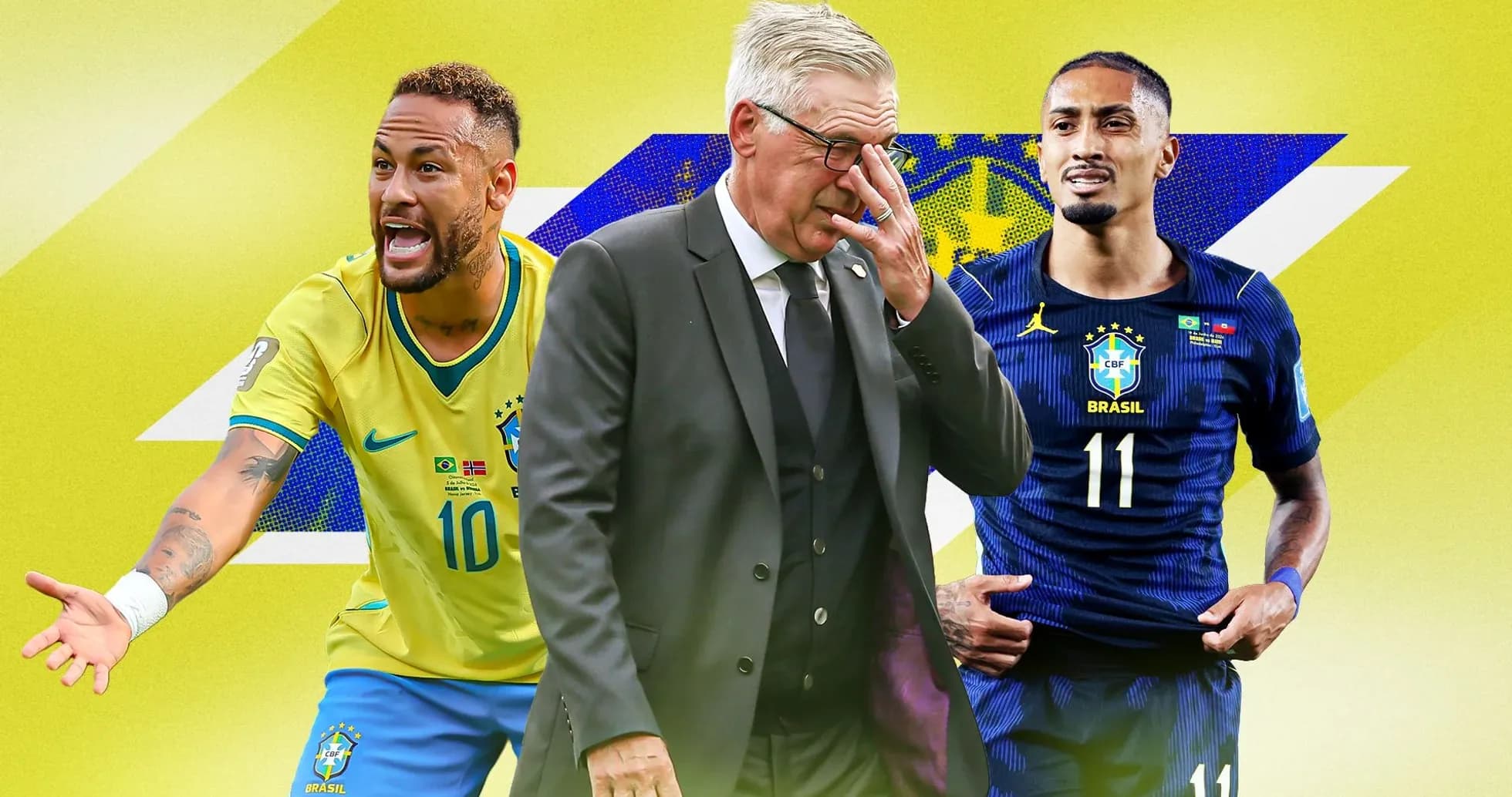 Neymar and teammate with coach during match Neymar and teammate with coach during match