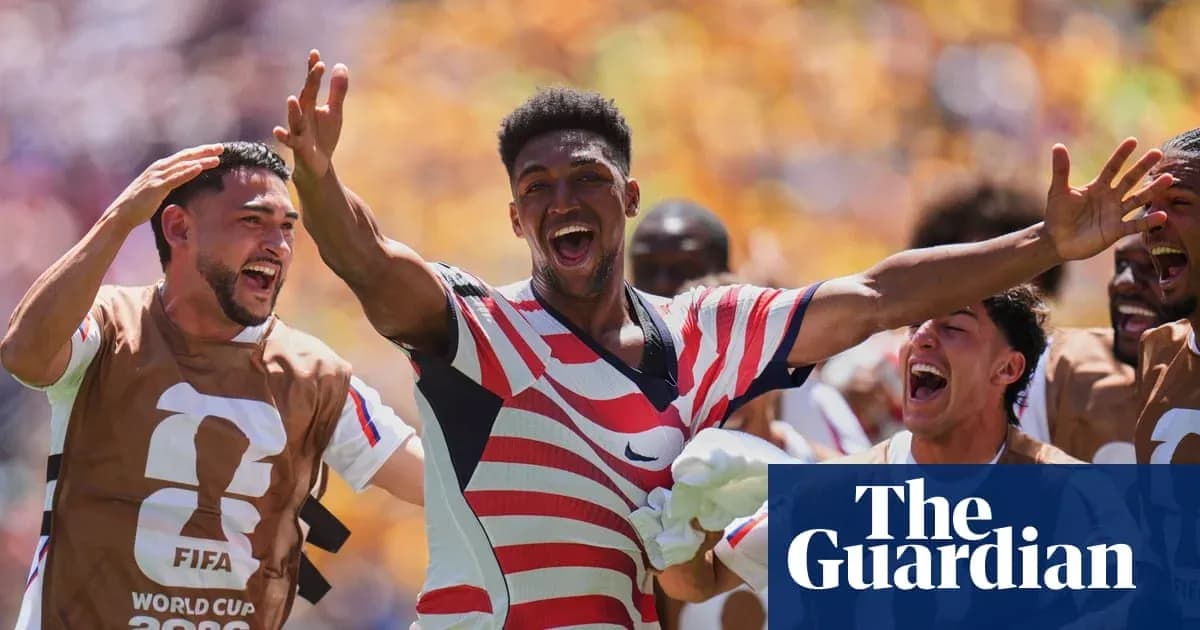 Players celebrating a goal during World Cup match Players celebrating a goal during World Cup match