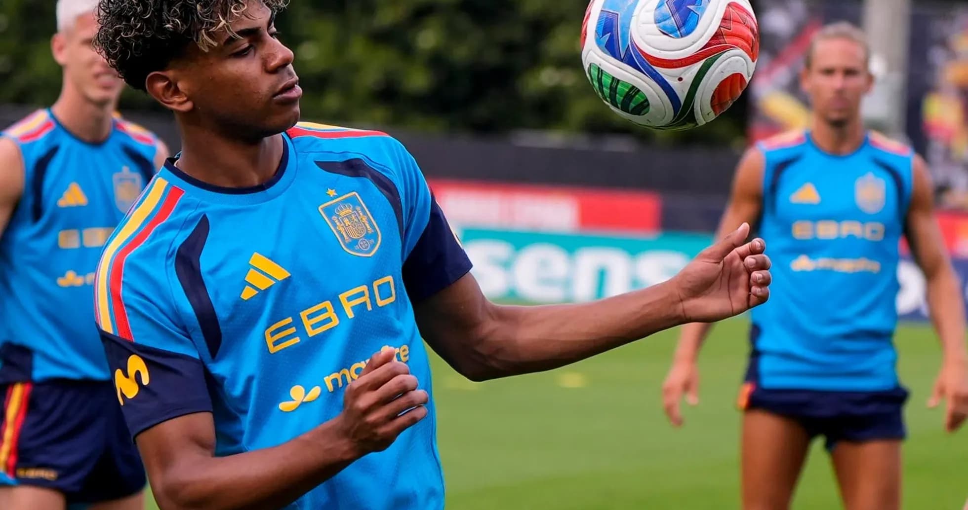 Player training with ball during Spain practice Player training with ball during Spain practice