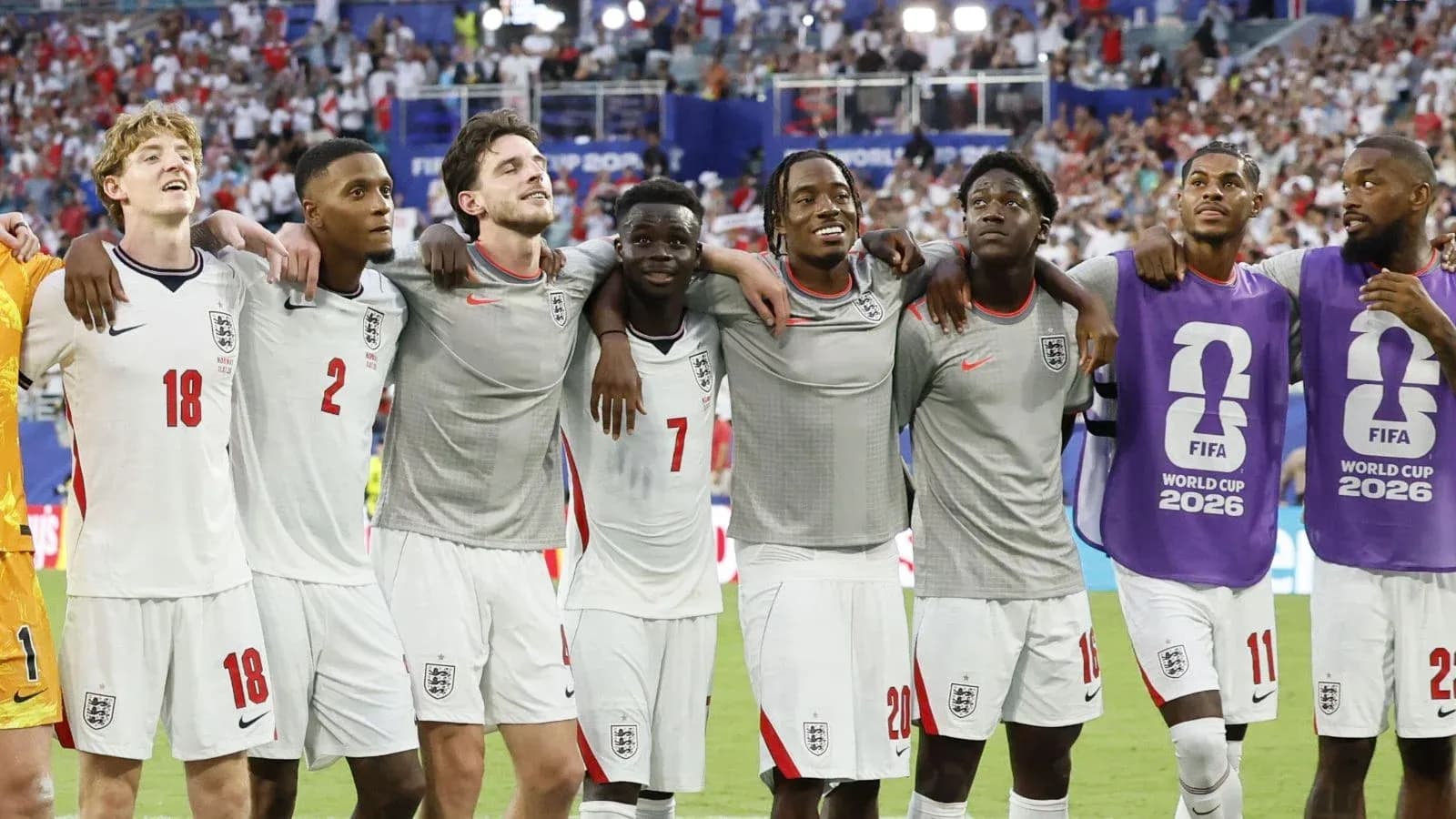 England players celebrating after a match England players celebrating after a match